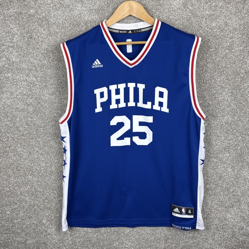 Adidas Philadelphia 76'ers Ben Simmons Jersey‎ #25 Men's Large Blue